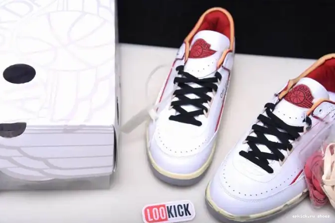 Rep Red White Jordan DJ4375-106 Retro 2 SP Low Off-White 0619